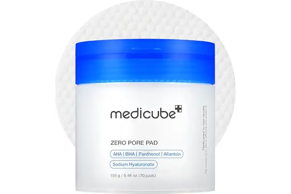 medicube Toner Pads Zero Pore Pad 2.0 | Discos Tónicos de Doble Textura para Exfoliación y Poros con AHA y BHA, Todo Tipo de Piel, Cosmética Coreana, 70 Discos