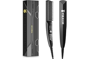 ‎VIKICON VIKICON Bartglätter für Männer, Mini Elektrische Bart Glätteisen, 30er Jahre Schnell Beheizte Bürste Kamm, Ionischer Haarglätter Glätter für Das Styling Von Langem und Kurzem Bart