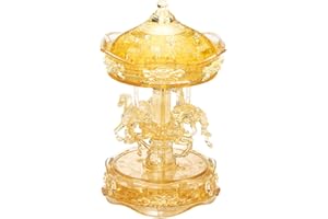 Crystal Puzzle | karuzela 3D | przezroczyste wzornictwo | 83 części | zestaw do montażu dla dzieci i dorosłych | HCM Kinzel