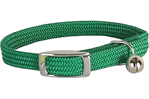 Polytrans Collier Nylon élastique Vert pour Chat