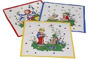 Betz Lot de 12 mouchoirs pour Enfant à Motif féerique 26 x 26 cm en 100% Coton, Dessin 5