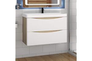 Aica Sanitär Badmöbel Set 80 cm Sofia Waschbecken mit Unterschrank Waschtisch