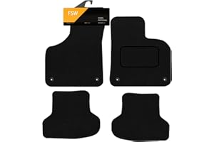 FSW - Tailored Mats - Fits Audi A3 & S3 2003-2012 Hatch & Cabriolet - Black Carpet - Anti Slip Mat - Non Slip Car Floor Mat, Fitted With Clips & Granulated Backing - 4Pc Floor Mat