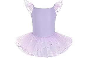 HIPPOSEUS Ragazza Vestito da Balletto Tutu Body Danza Bambina Classica Balletto Abito, Y-04WDM