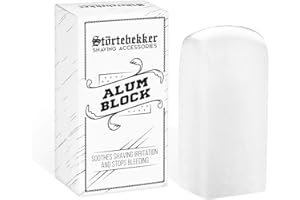 Störtebekker® pierre d'alun - Sédatif sanguin après rasage - Apaise la peau après le rasage avec rasoir sûreté/barberette - a un effet antiseptique - Potassium Alum Block