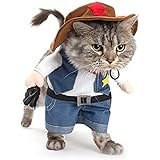 DELIFUR Christmas costumes,The Cowboy for Party Christmas Special Events Costume,West CowBoy Uniform with Hat, Funny Pet Cowb