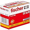 fischer 70006 Expansion Wall Plug SX 6 x 30 - 100 Pieces