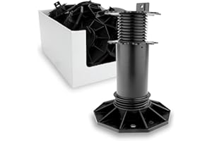 Trevendo Lot de 15 plots terrasse réglable, Eco XL, 130-198 mm