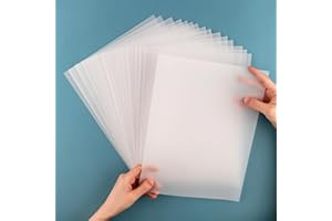 CYFUN DESIGN Lot de 60 feuilles de papier vélin translucide imprimable pour travaux manuels, traçage, dessin, superpositions de cartes, enveloppes d'invitation, 135 g/m², 21,6 x 27,9 cm