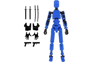 POBEC T13 Figure,Titan 13 Action Figure,T13 Action Figure,Multi-Jointed Movable Robot with 3D Printed Mannequin - Lucky 13 Action Figures Toys for Game Lovers (Blue Black)