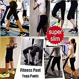 DODOING Damen Mädchen Hot Capri Shapers Pants Schwitzhose Fitnesshose Training Capri Schlank Hose Neopren - 6