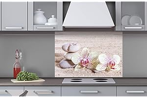 DIMEX LINE Pannello posteriore della cucina composito Zen Garden 60 x 40 cm | Paraspruzzi cucina per lavello | qualità premium in alluminio Dibond, spessore 3 mm – Made in EU | Include colla