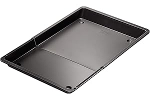 DR. OETKER Dr Oetker Piastra Estensibile da 35 a 52 cm x 32,5 x 3 cm, con Sistema di Bloccaggio Automatico, Bordo XXL da 3 cm Carbon Steel rivestito in antiaderente Classic Temp Max 230°C, LineaTradition