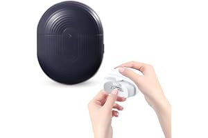 GIVOKE Automatic Nail Clippers with LED Lighting, 2 Speed Portable Nail File, Nail Scraps Storage, One-Key Operation, Electric Cordless Nail Trimmer Cutter for Adults Kids Elderly Manicure (B, Dark Blue)