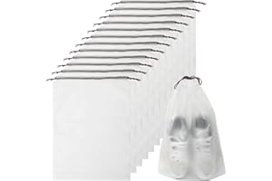 JSIWOTH 12 Sac de Chaussures de Voyage, Sac de Stockage de Chaussures 30x40cm avec Zip, Sac de Stockage imperméable de Voyage, Sac de poussière pour Hommes et Femmes