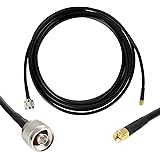 5m Verlustarmes Koaxiales Verlängerungskabel (50 Ohm) SMA Stecker auf N Stecker, GEMEK Koaxialkabel für 3G / 4G / LTE/Ham/ADS