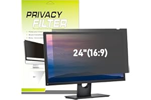 Lively Life 24 inch Computer Privacy Screen Filter for 16:9 Widescreen Display, Monitor Screen Privacy Filter, Anti Spy Anti-Glare Blue Light Blocking Screen Protector Film (24",16:9)