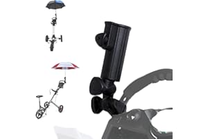 MUTTIY Golf Cart Umbrella Holder Adjustable Umbrella Quantity Attachment for Golf Push Cart Accessories
