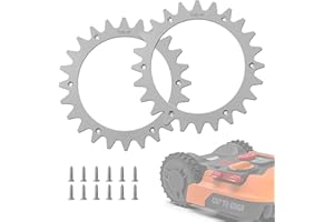 Umelee TLWL-01 Stainless Steel Spikes Replacement for Wor-x Land-roid S/M Models, Traction Improvement for Robotic Lawnmower with 12 Screws, Wheel Size 205 mm