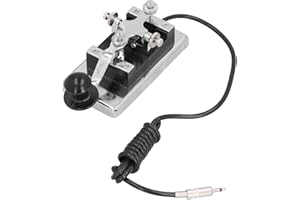 BTER Morse Code Key, Short Wave Radio Morse Code Cw Telegraph Hand Heavy Duty Key, Stainless Steel Morse Code Trainer for Physical Experimental Teaching, Morse Code Communication