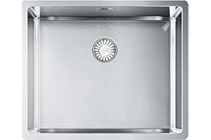 FRANKE Stainless Steel Undermount Sink, Box BXX-110-50, 50.0 cm, Rectangular, Grid Drain, Steel Finish