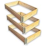 Garmix 3 x Palettenrahmen 120 x 80 cm Aufsatzrahmen Hochbeet Gartenbeet