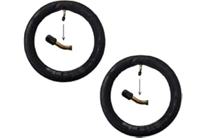 CUTEFLY Unbekannt Zwei Kinderwagen Schlauch 10 10x2.0 Zoll abgewinkelt, Schwarz