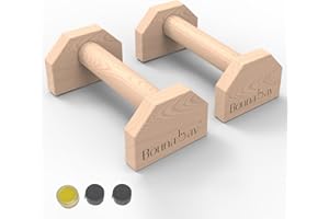 ‎BOUNABAY Parallettes Bars, Liegestützständer für Handstände, Planche Dips, Calisthenics, Krafttraining Parallelstangen (30 x 13 x 9 cm)