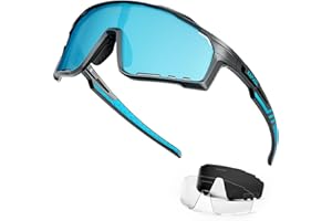 ‎KAPVOE KAPVOE Polarisiert Fahrradbrille Herren Damen Rennrad Brille 3 Wechselgläsern TR90 Rahmen Sport Sonnenbrille UV400 Schutz Radfahren MTB Radbrille Laufen Volleyball Baseball Golf Wandern Triathlon