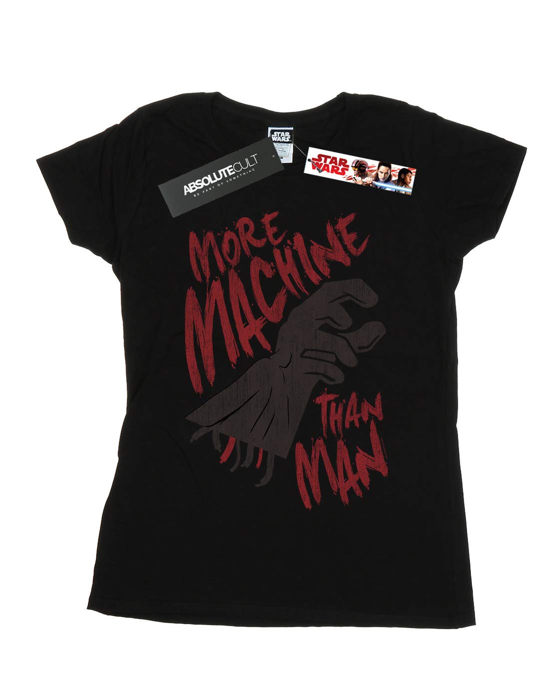Star-Wars-Damen-More-Machine-Than-Man-T-Shirt-Schwarz-Medium