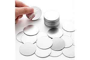 APLZGMG 50 Pcs Mini Acrylic Round Mirror Tiles, Self Adhesive Circles Decorative Mosaic Mirror Sheets, 2 Inch Small Round Craft Mirrors Tiles Stickers for Wall, Mosaics, DIY Craft, Jewelry Making, Home Decor