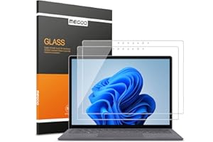 MEGOO [2 Pièces] Protecteur d'écran en Verre trempé pour Microsoft Surface Laptop 5/4/3-15 Pouces, Installation Facile, résistant aux Rayures, Protection d'écran à Toucher agréable.