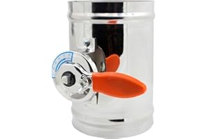 ROOWARMER 1 pièce - HVAC registre manuel per tube ventilation conduit diamètre 80 100 125 150 200 250 300 250 400 mm (Diamètre 100mm)