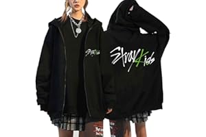 NCTCITY Hommes Femmes Zippé Sweat à Capuche Stray Kids Cardigan Manteau Manche Longue Maniac Impression Hoodie Loisir Chemise Loose Y2K Sweatshirts Hyunjin Han Felix Seungmin I.N