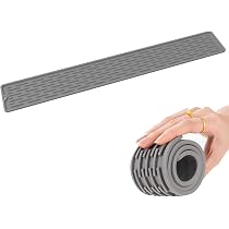 FAINCA Tapis Égouttoir Étroits 70x5x0.5cm - Tapis De Robinet Silicone Antidérapant Pour Évier Cuisine (Gris)