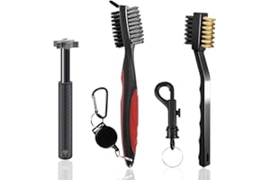 Senhai Golf Club Groove Reiniger mit 2 Stck Golf Dual-Borstenbürst für Golfzubehör, Vereine, Schuhe, Keile und Eisen