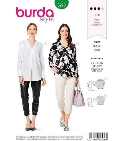 Burda Naaipatroon 6218 – Dames Broek, Losse Wijde Pasvorm – Maten 14-22 – Met Strikband En Franjes