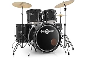 Full Size 5 Piece Beginners Drum Kit BDK-1+ von Gear4music schwarz
