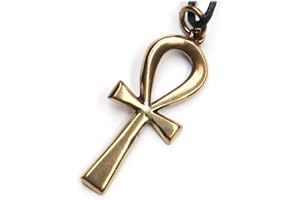 Drachensilber Ankh Schmuck Henkelkreuz Anhänger Bronze, Länge mit Öse: 5cm, inkl. Band ägyptischer Schmuck