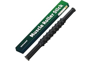 KEINE MARKE Massage Roller, Massage Roller Stick, Leg Muscle Roller, Targets Trigger Points Deep Tissue, Massages Arms, Legs, and Back Muscles to Relieve Soreness and Cramps (Black)