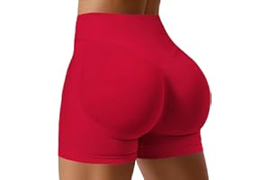 WEISANGMI Gym Shorts for Women Seamless Scrunch Butt Lifting Yoga Shorts Booty Workout Shorts 4.5" Tummy Control Cycling Shorts
