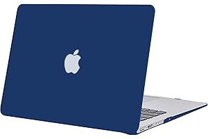 TECOOL Cover compatibile con vecchio MacBook Air 13 Pollici 2010-2017 (A1466 1369), Custodia Rigida Protettiva Sottile in Plastica Superficie Liscia, Blu Navy