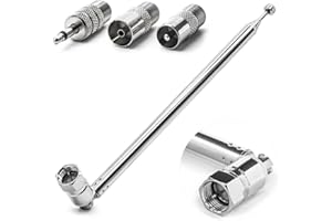 iFreGo radio DAB FM Antenna, sostituzione dell' telescopica da 75 ohm Antenna FM maschio F, Autoradio con l'antenna ad asta estensibile Universale per radio AM/FM/DAB