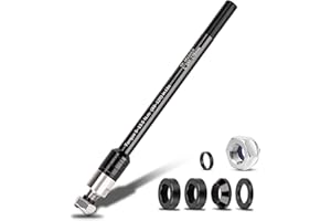 LMYSUFI Adaptador de Eje Insertable M12 X 1,0mm 160-178 mm para Remolque de Bicicleta, Longitud de Eje Ajustable