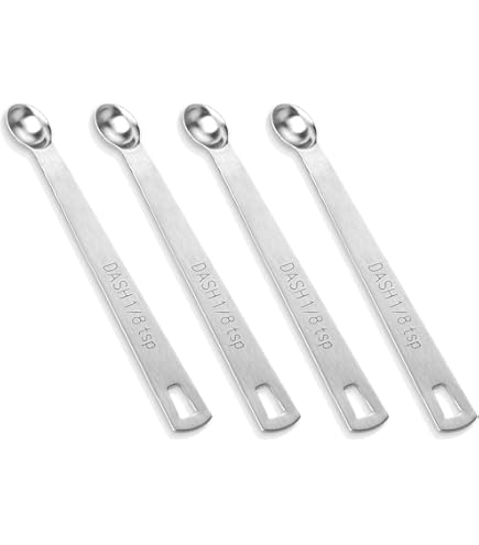 1/2 cucchiaino in acciaio inox singolo misurino 2,5 ml cucchiaino rettangolare singoli misurini (1/2 cucchiaino | 2,5 ml | 2,5 cc | 1/2 cucchiaio