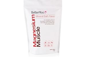 BetterYou - Magnesio Transdérmico Músculo en Escamas 1 Kg | Sales de Baño Minerales | Ayuda para la Recuperación Muscular Post Entreno | Reducción del Cansancio y la Fatiga | Apto para Veganos