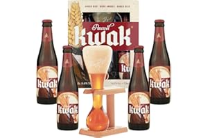 BEER HUNTER Kwak Belgian Beer Gift Set with Glass - Belgian Beer Gifts for Men, Birthday Gifts for Men and Women, Beers and Lagers Offers Belgian Gift Beer Pack Alcohol Gift Set