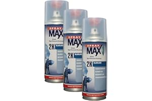 3X Kwasny SprayMax 2K Klarlack Härter Sprühdose Spray 400ml 680061