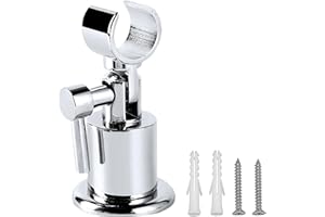 CIMVIDI Uchwyt na słuchawkę prysznicową, 180 stopni, regulowany obrotowy uchwyt głowicy prysznicowej z metalu, uchwyt prysznicowy ze śrubami, odpowiedni do większości głowic prysznicowych