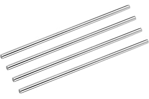 sourcing map 304 Varillas Redondas Acero Inoxidable, 6mm X 200mm Varillas Eje Sólido para Manualidades Diy Modelo Coche Helicóptero Avión, Paquete de 4